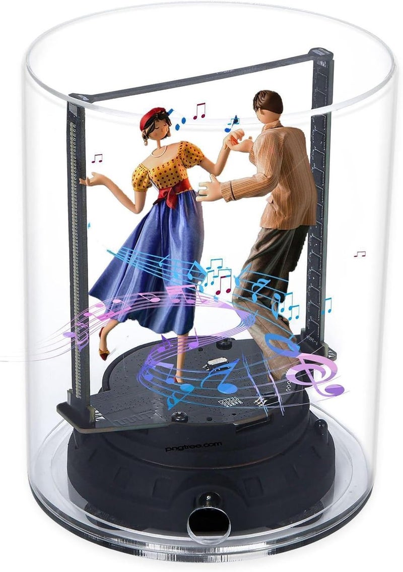 Heayzoki 3D Hologram Fan, Projector Hologram Advertising Fan with 3.9 Inch Clear Cover and 160 LED, Built in 32GB Memory Card, for Business Store Signs - Image 1